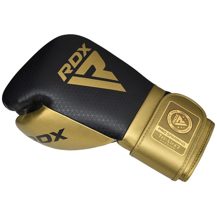 RDX L2 MARK PRO SPARRING BOXING GLOVES HOOK AND LOOP BLACK / GOLDEN - Gym From Home LLC