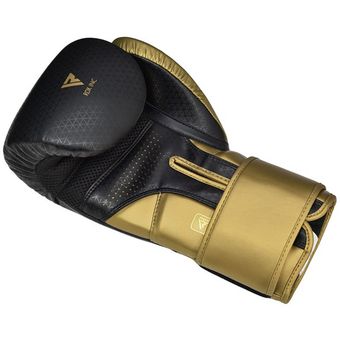 RDX L2 MARK PRO SPARRING BOXING GLOVES HOOK AND LOOP BLACK / GOLDEN - Gym From Home LLC